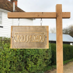 Brass nameplate for home, office décor or road signage