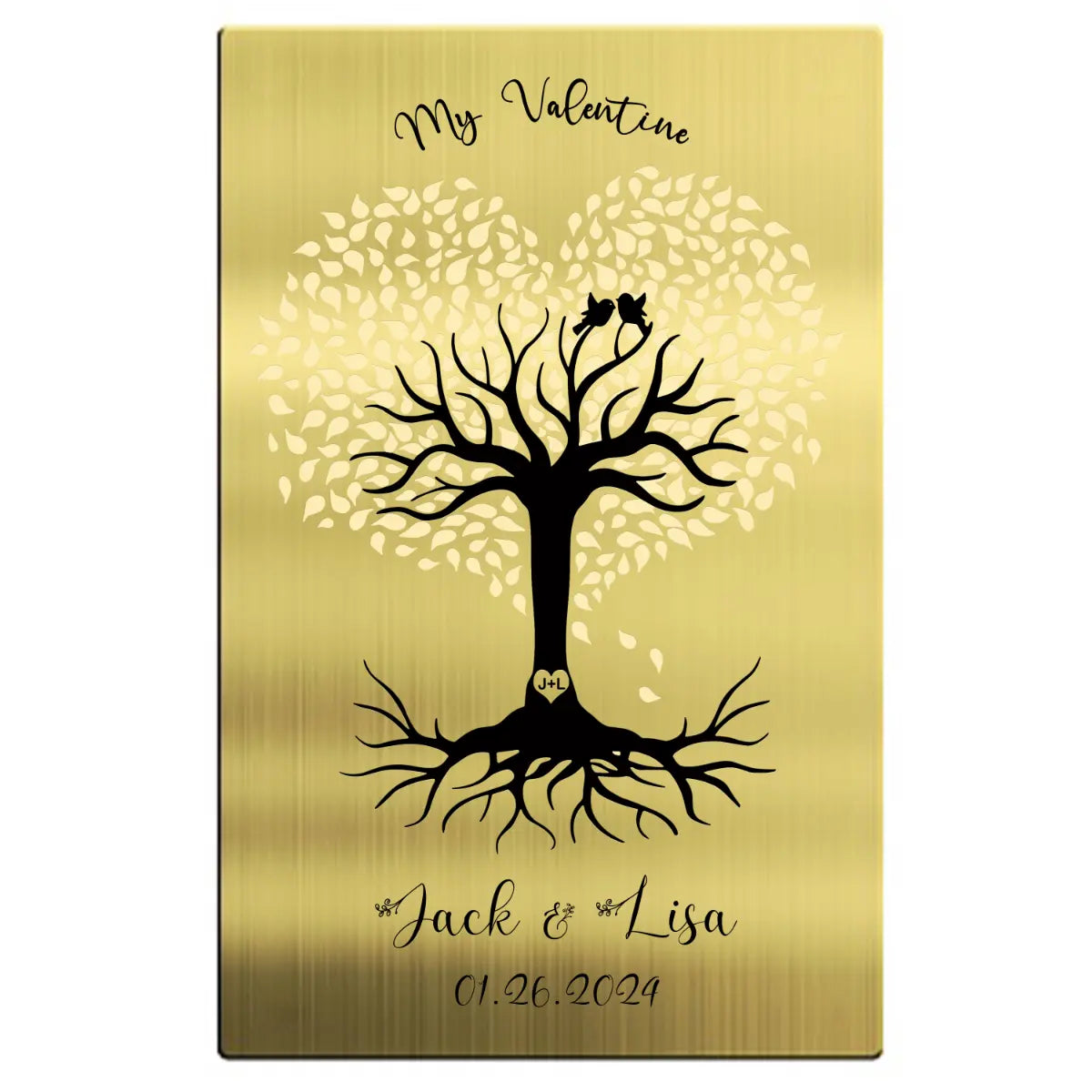 Engraved brass label plate