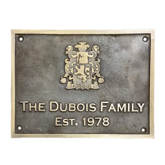 Bronze brass house number plaque