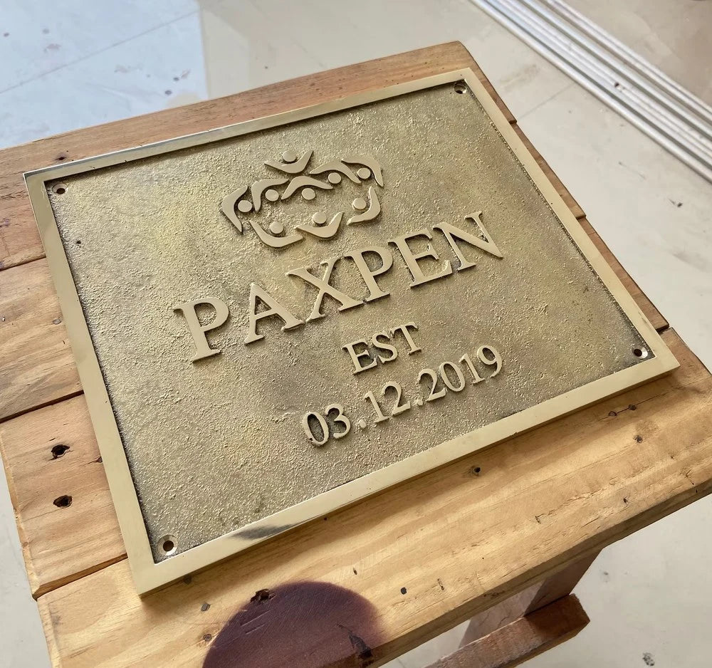 Business logo plaque
