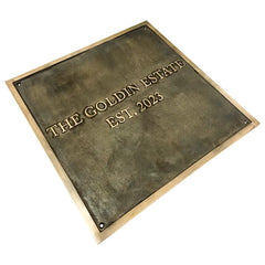 Elegant Brass Plaque with Customized Engraving | Polished brass address plaque outdoor