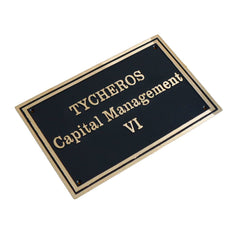 Polished brass engraved plate | brass nameplate for home or office
