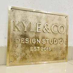 custom brass door name plate | engraved brass plate for home