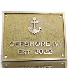 custom brass plate with engraving