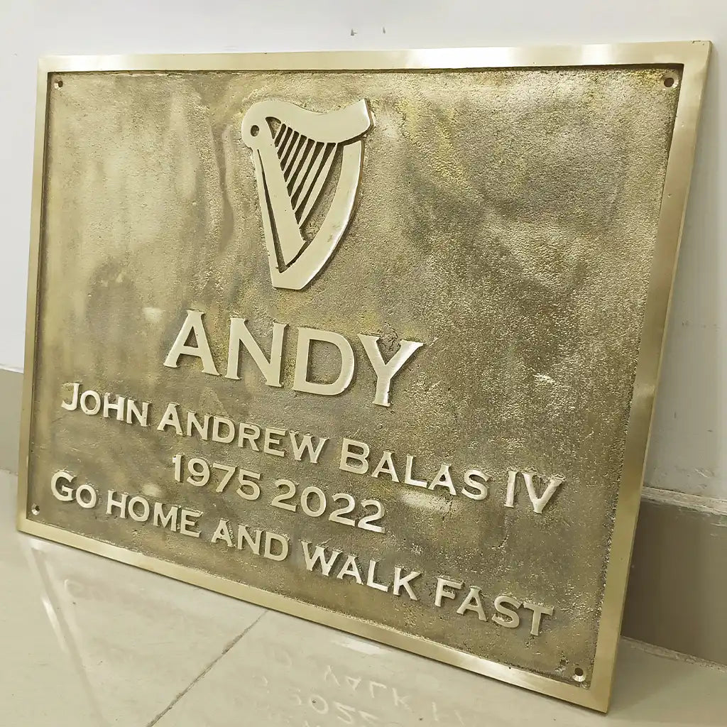engraved brass number plaque | solid brass custom engraved plate