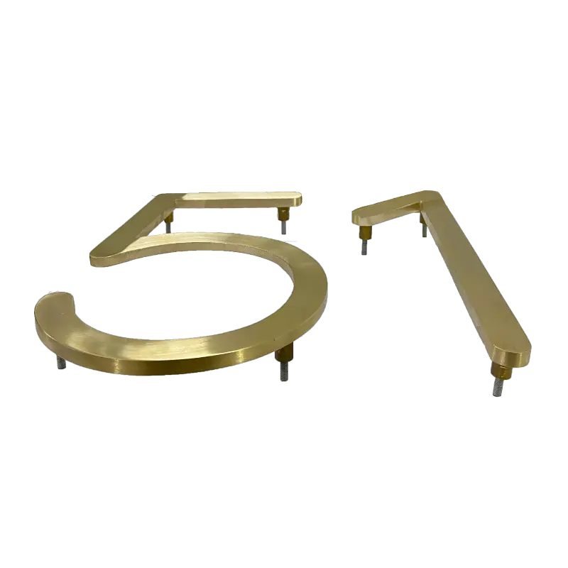 personalized brass address number plate