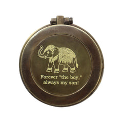 Reloj de mesa con brújula de latón y grabado personalizado BCTC17