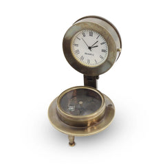 Reloj de mesa con brújula de latón y grabado personalizado BCTC17