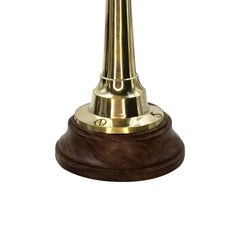 brass and wooden ship engine telegraph