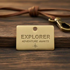 engraved brass name tag