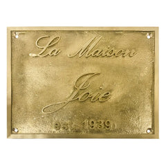 Personalized brass door plaque | custom brass address plaque.