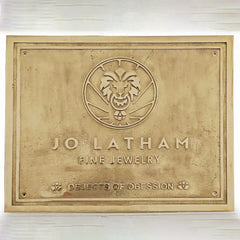 Brass house number and name plate | weatherproof brass address plate