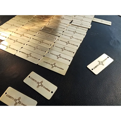 engraved brass name tag