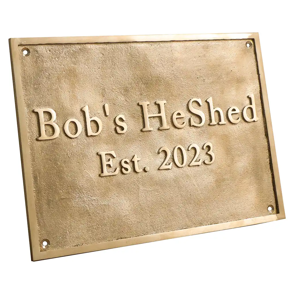personalized brass home address sign | custom engraved brass door plaque