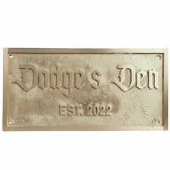 Custom engraved brass address plaque | brass nameplate with engraving