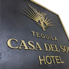 Black Background Color personalized brass wall plaque