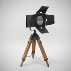Adjustable spotlight tripod lamp for home décor