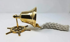 decorative 8-inch brass ship wheel ship bell