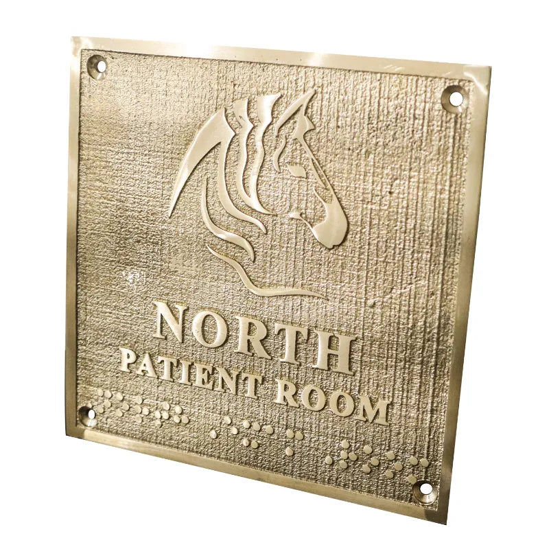 solid brass house number plaque