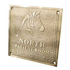 solid brass house number plaque