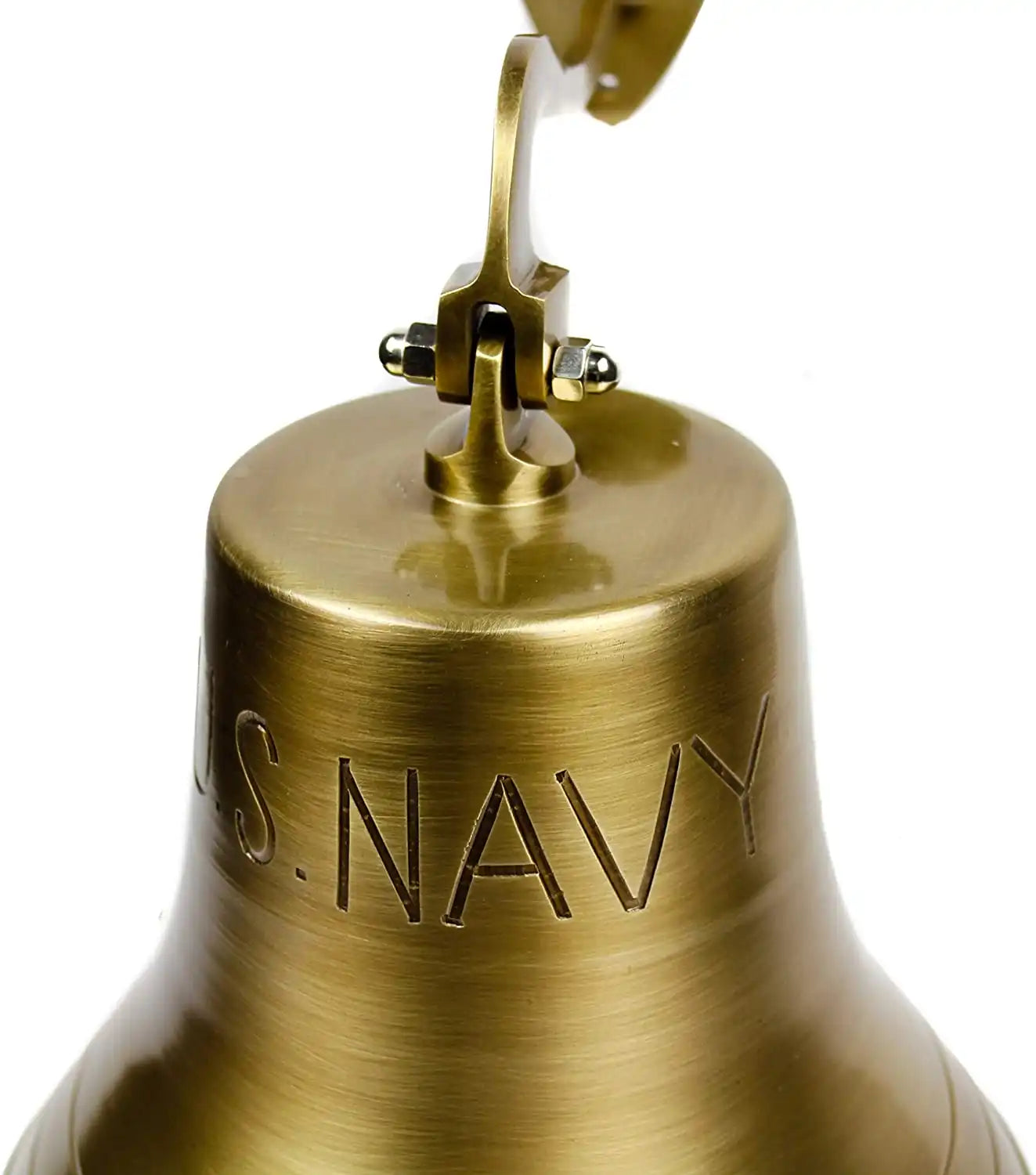 10" Brass US Navy Ship Bell - Nautical Replica Bell Door Bell Decorative Wall Mounted Bracket u.s. Navy New Design Round Gola Bell Navy Bell