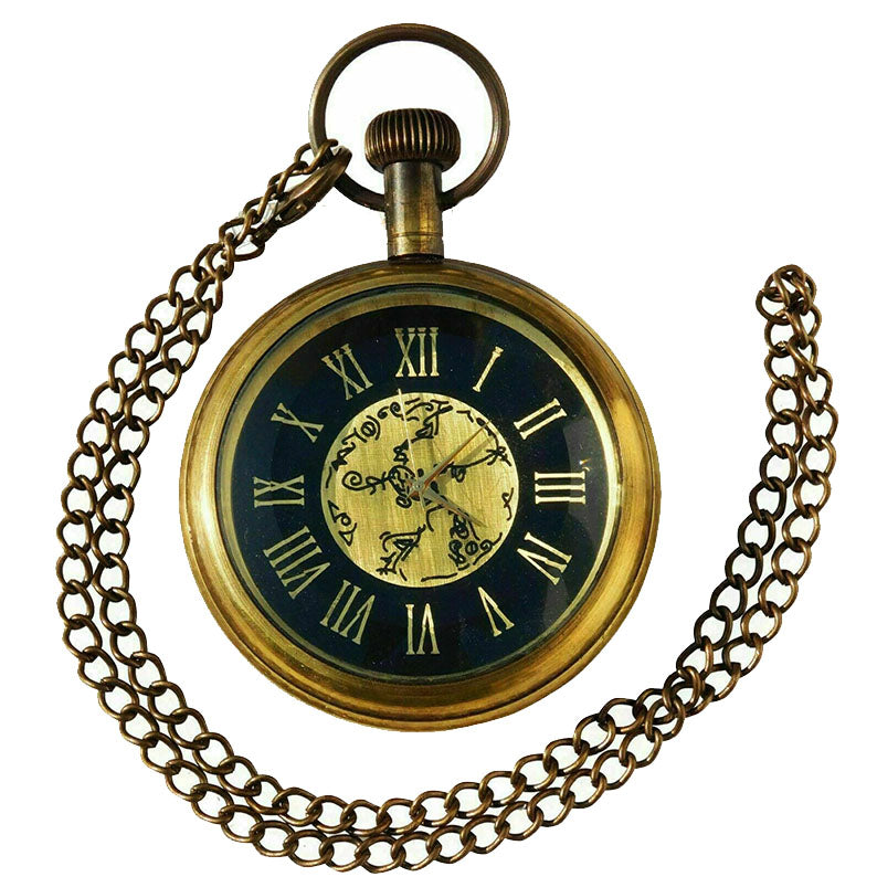 Antique brass pocket watch with chain Indian Handicraft Item