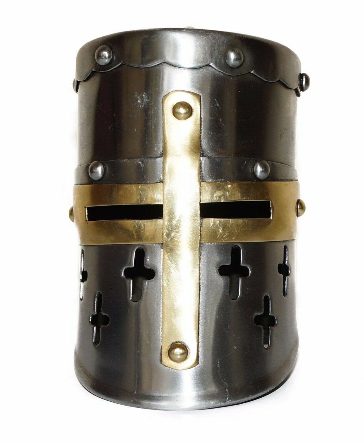 Medieval Crusader Templar Knight Armour Mini Helmet Home Tabletop Decor Item