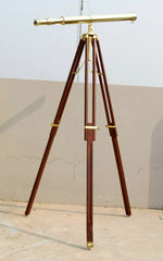64 inch Floor Standing Harbor Master Nautical Brass Telescope With Tripod Stand