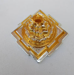 6 Inch Brass Ganga Jamuna Saraswati Shree Yantra