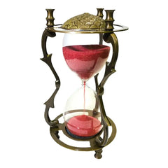 7 Inch Decorative Antique Brass Sand Timer Nautical Maritime Hourglass