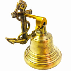 Products 4" Nautical Marine Brass Designer Anchor Bell Antique Wall Hanging Bell Home Decor