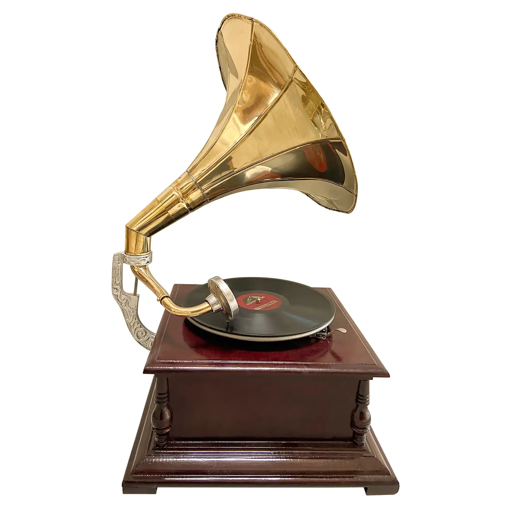 Antique Gramophone, Fully Functional Working Phonograpf, win-up record player, handcrafted, Vintage, Beautiful Gramophone