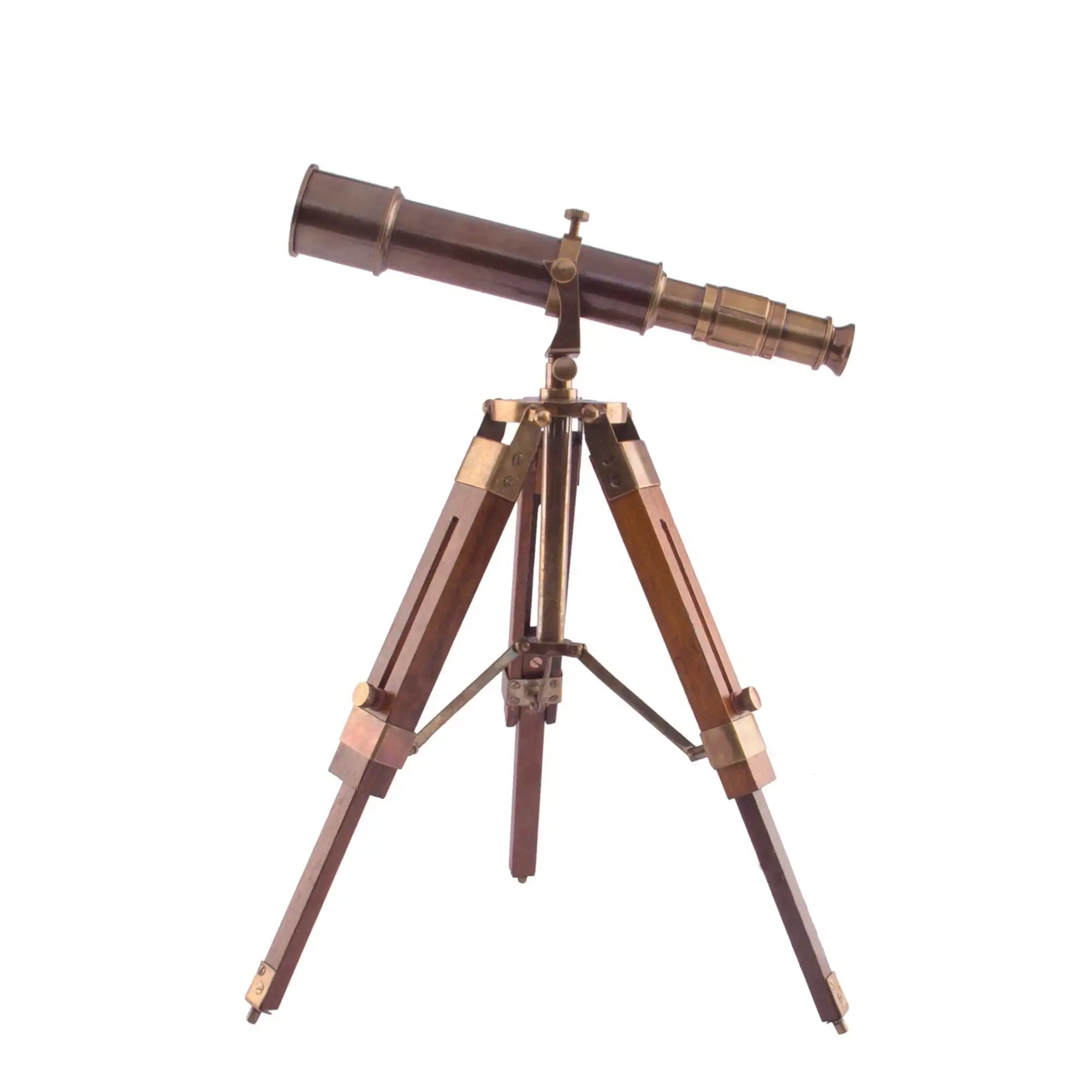 Antique Nautical Brass Tripod Telescope Home & Office Decorative Gift Tripod Telescope Binocular