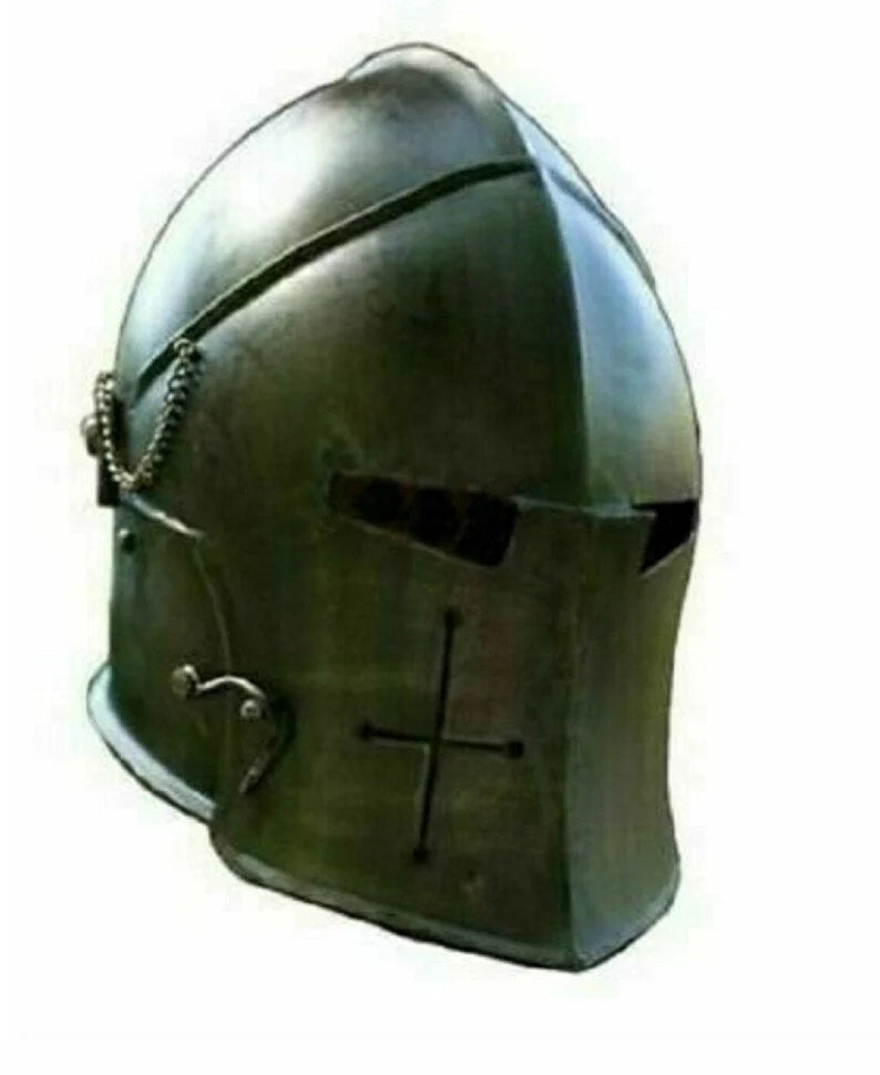 Medieval Barbute Great Knight Templar Sca Larp Crusader Helmet
