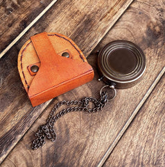 Be strong and courageous Engraved Compass with creative leather pouch, Meaningful inspirational gift for loved, Birthday gift, Anniversary gift, confirmation gift, Christmas gift