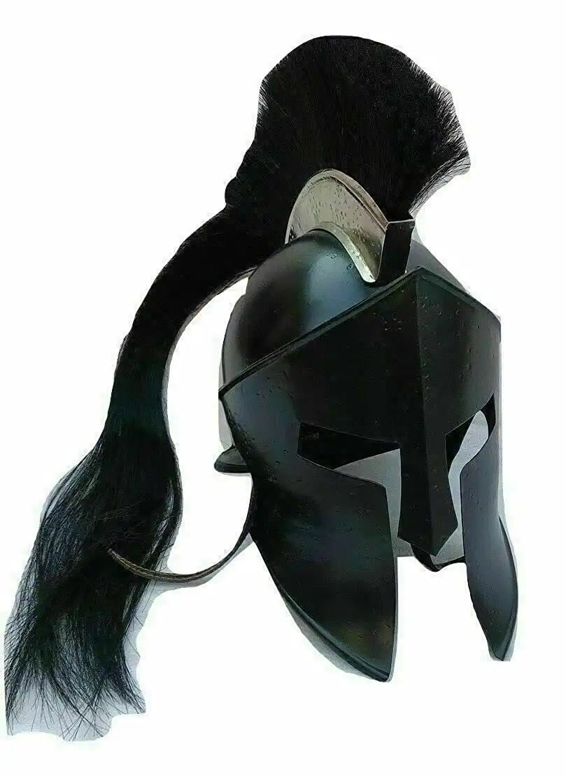 Black King Leonidas Spartan Helmet ~ 300 movie Fully functional medieval helmet~Great Spartan Warrior Helmet~Replica Wearable Helmet
