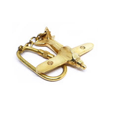 Brass Airplane Key Ring BAKR01