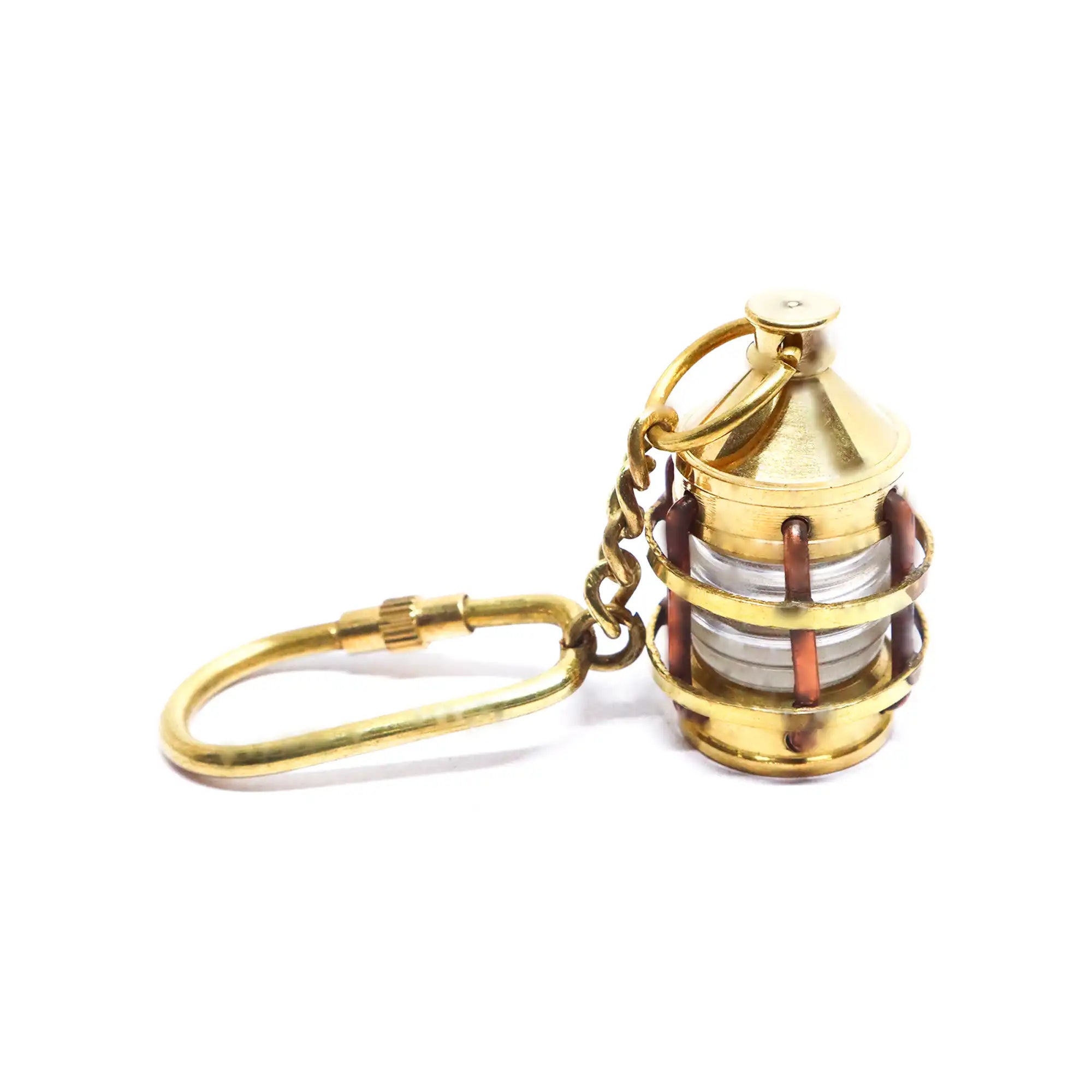 Brass Antique Lantern Key Ring BALKR01
