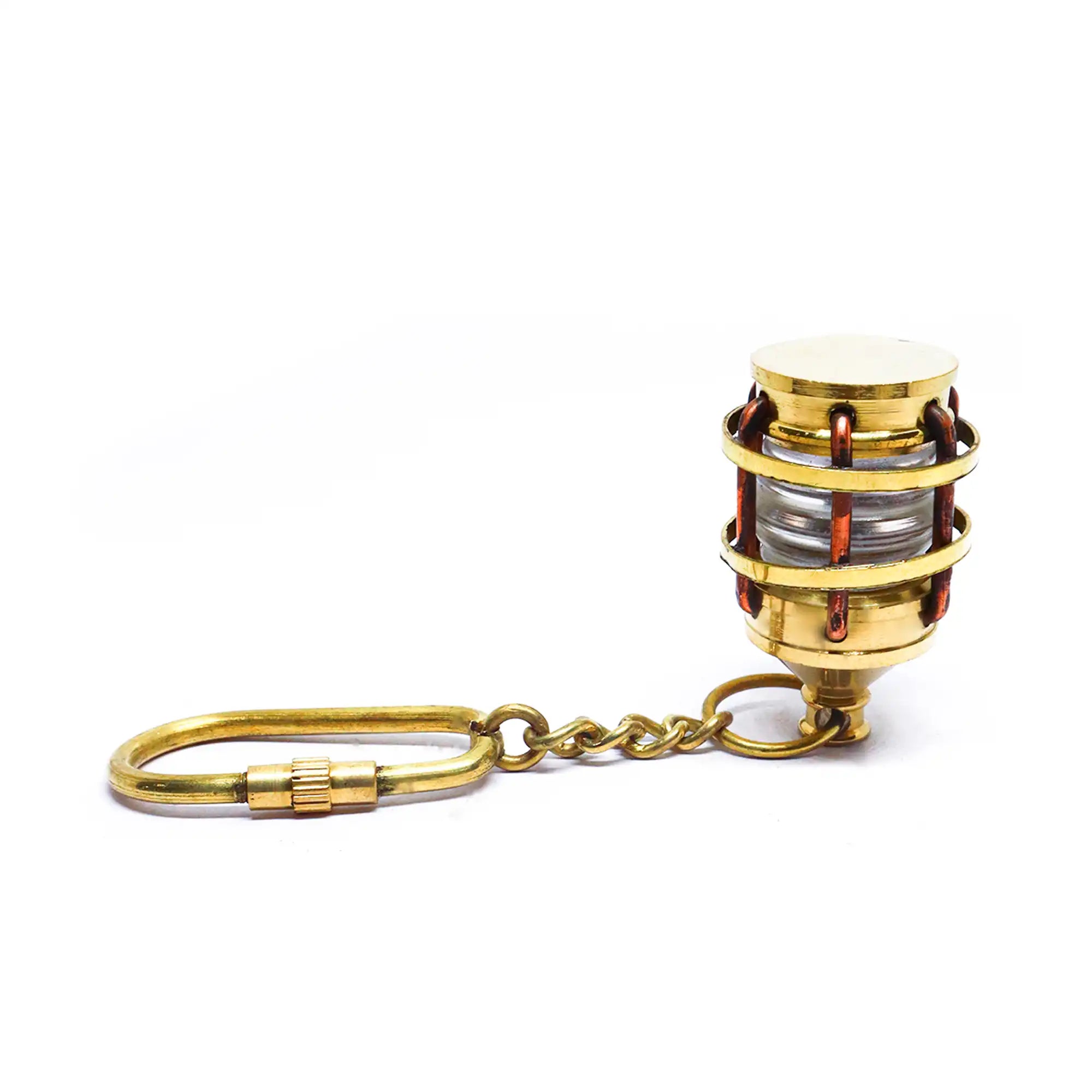 Brass Antique Lantern Key Ring BALKR01