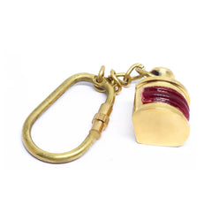 Brass Red Lantern Key Ring BRLKR01