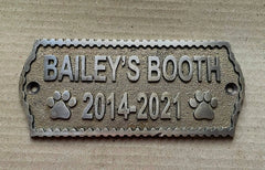 Personalized Brass Door Sign in Antique Finish