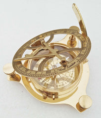 Customized Nautical Brass Compass And Telescope With Wooden Presentation box - Custom Engravable Marine gifts Ideas