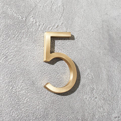 Cast Brass Unlacquered Custom Alphabet and Number Plaques CBUCSP34