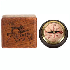 Compass with Wooden Box Directional Magnetic LOTR Compass for Graduation Day NavigationPocket Compass for Camping, Hiking, TouringGift for Him