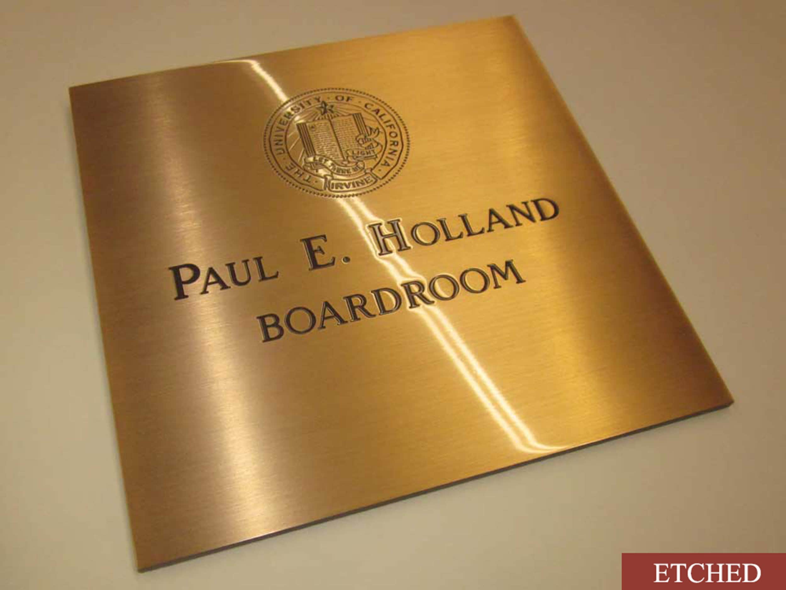 Solid Brass Plaque with Custom Text