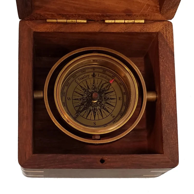 Customizable Personalized Desk Compass Gift  Engravable Miniature Boxed Compass  Great Graduation Gift, Employee Recognition Award, Corporate Gift