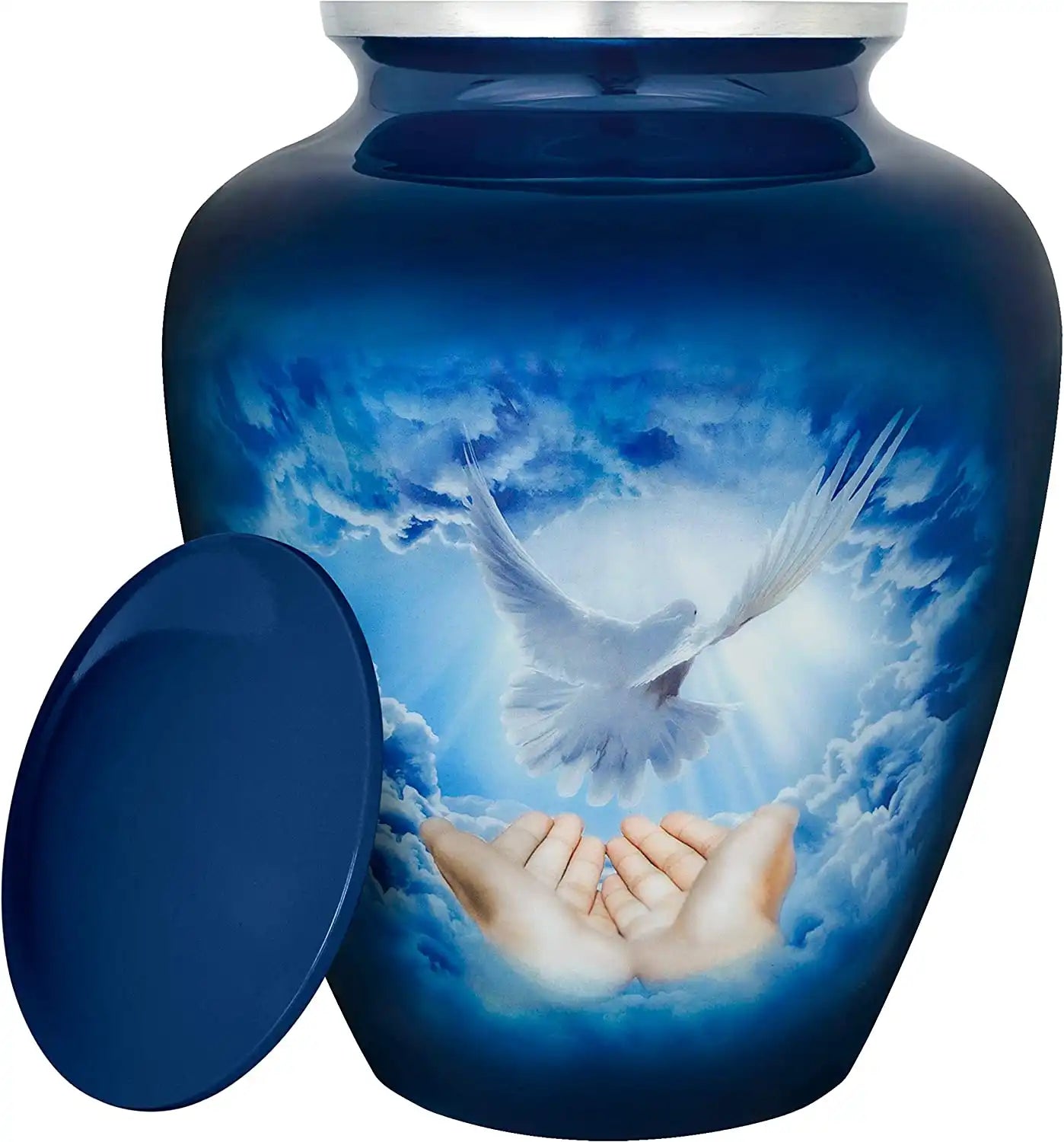 Dove Urn for Ashes - Handcrafted Cremation Urn, Large Burial Urns for Ashes Adult Male - Urns for Human Ashes Adult Female, Funeral Decorative Urns - Dove, Up to 200 LBS