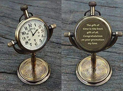 Engraved Antique Table Desk Clock For Gift ACP07