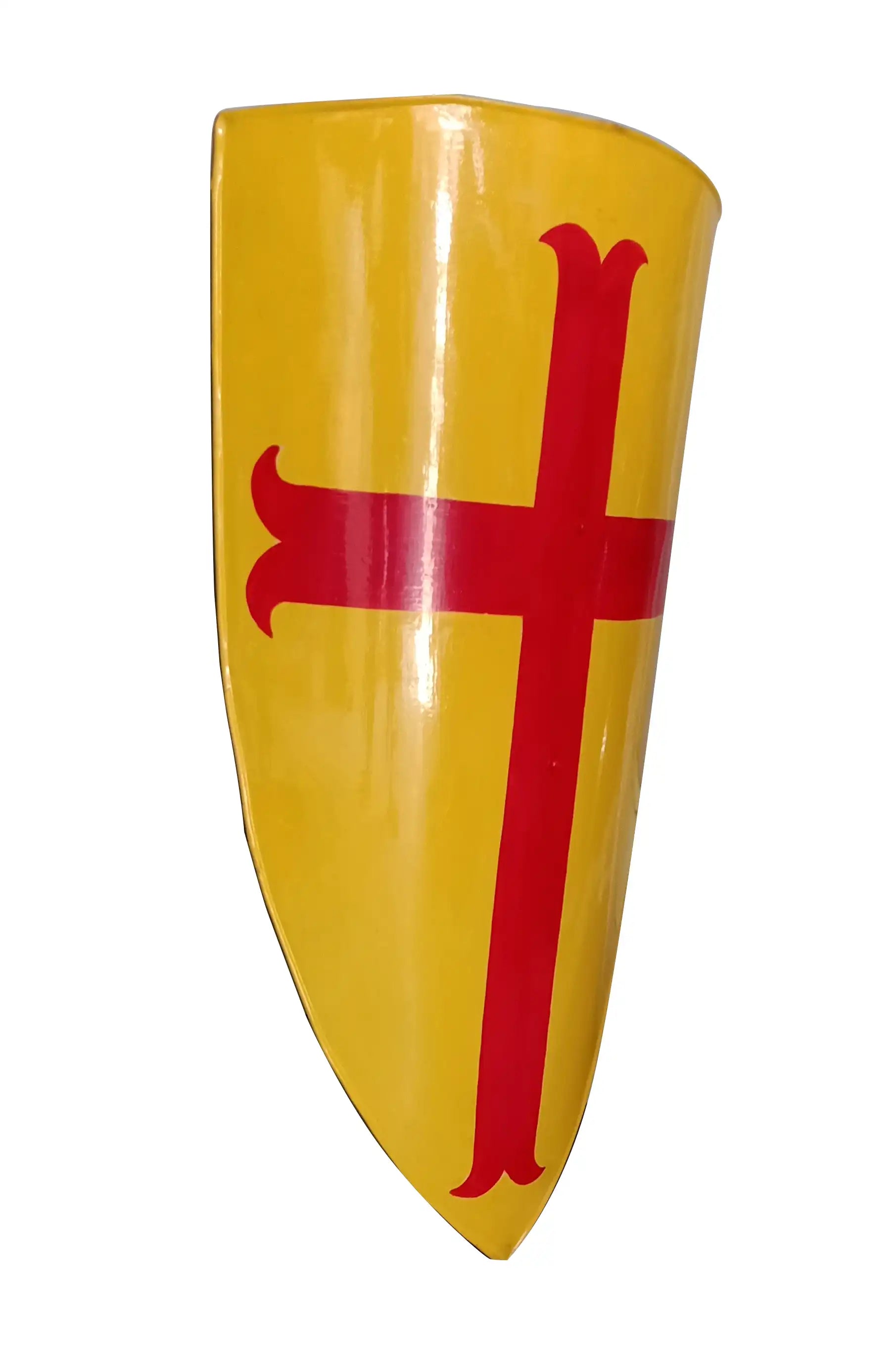 Medieval 13th century Red Cross Knights Crusader Heater Combat Yellow Ready For Combat Shield
