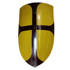 Medieval Armor Crusader Knight Heavy Cavalry Combat Ready For Battle Heater Yellow Shield